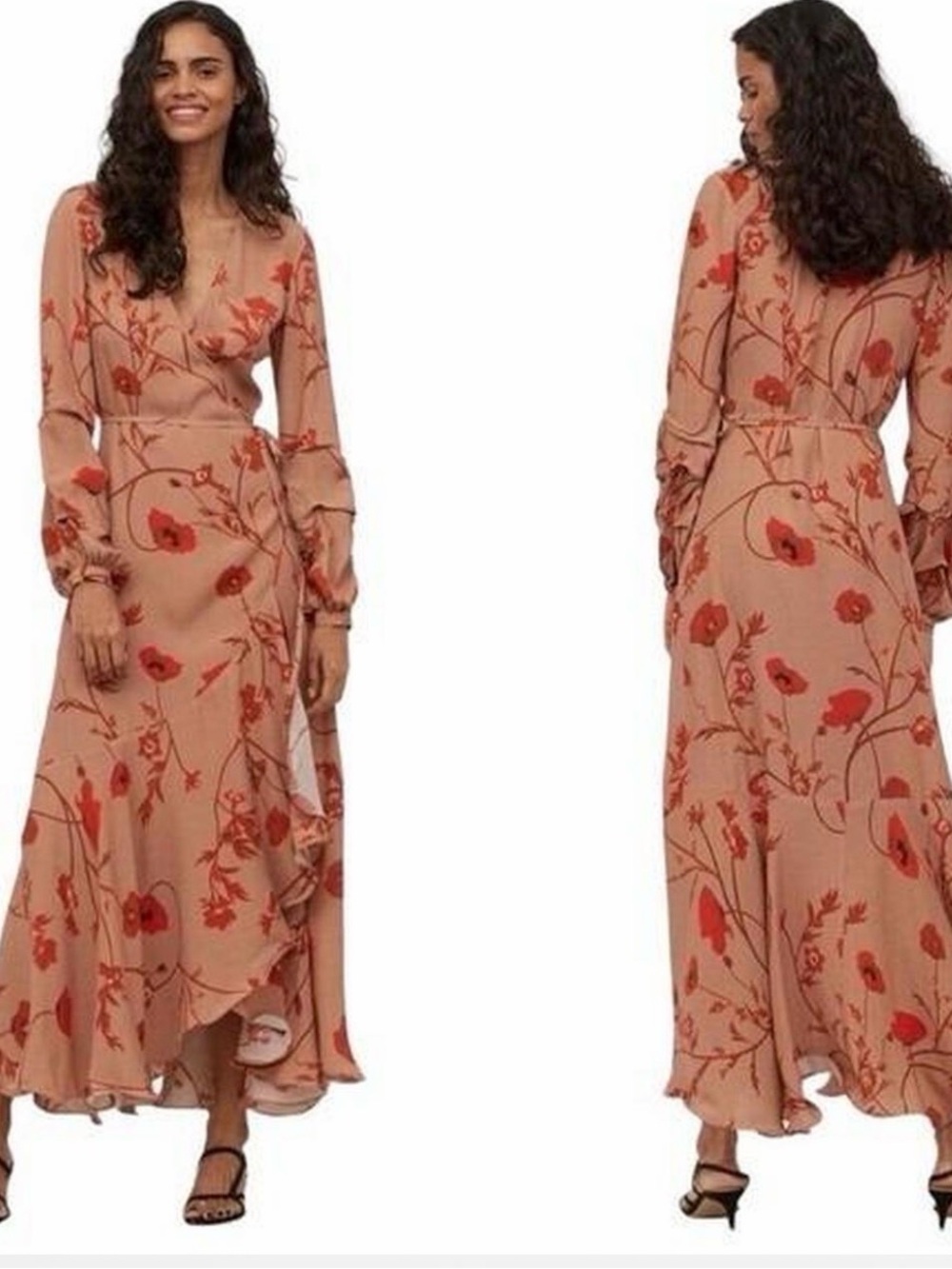 Johanna Ortiz x H&M Floral Wrap Maxi Dress Size S